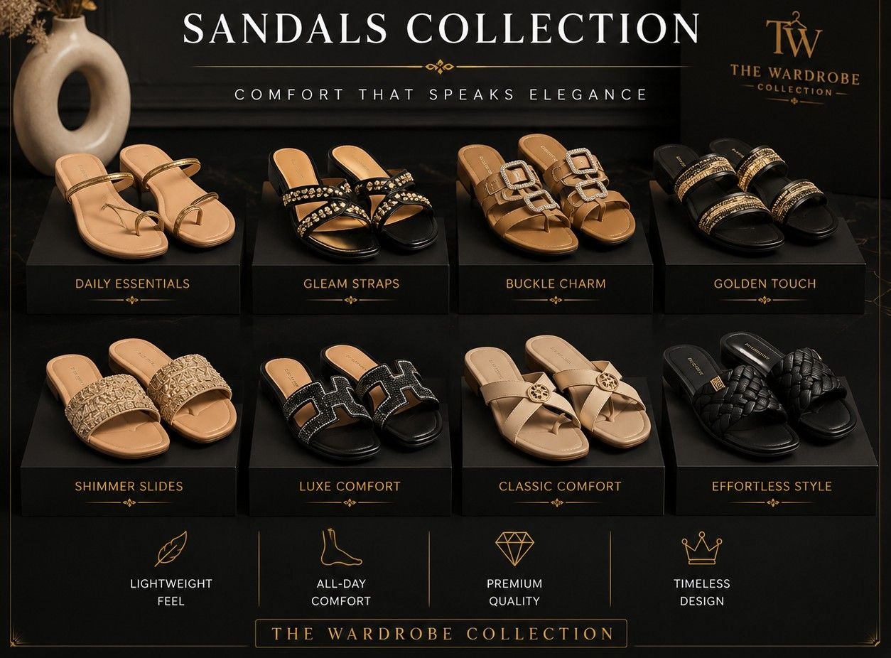 ✨ Premium Sandals Collection | The Wardrobe