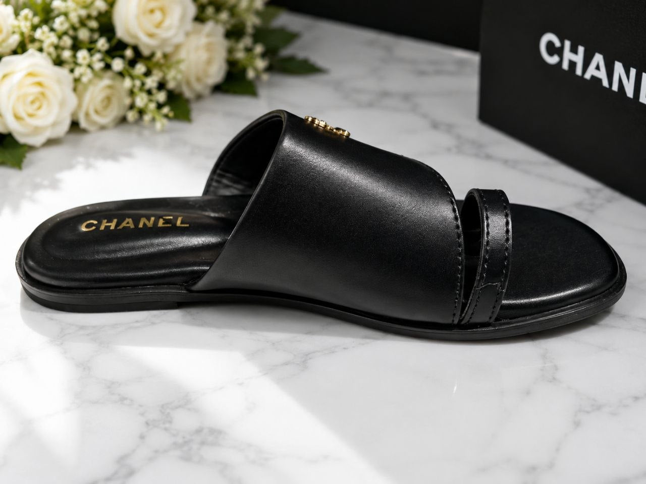 CHANEL Classic Black luke sandals