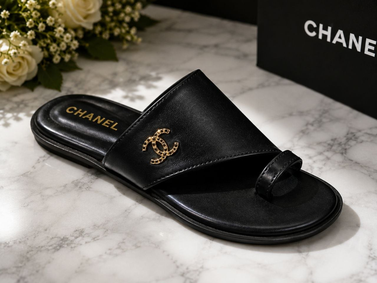 CHANEL Classic Black luke sandals