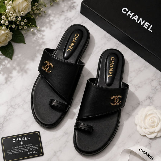 CHANEL Classic Black luke sandals
