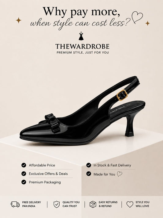 Midnight Elegance | Signature Black Slingback🖤