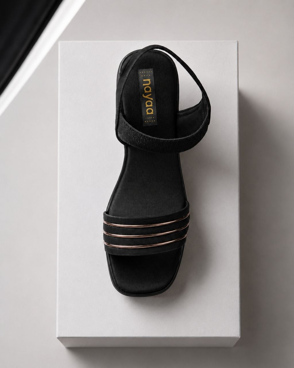 ✨ Title: Noir Grace | Premium Platform Sandal 🖤