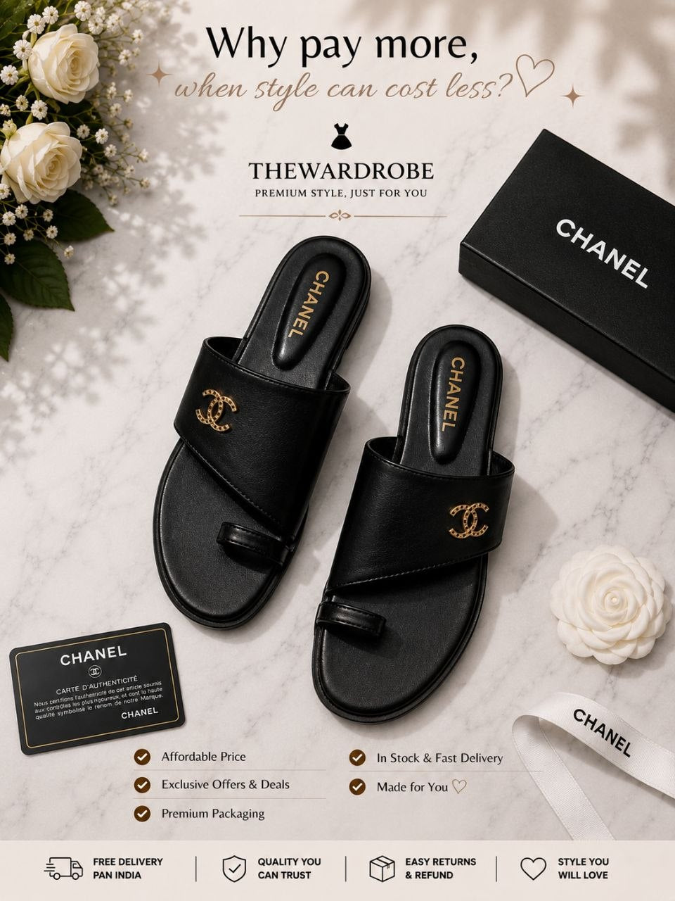 Midnight Luxe | Signature Black Comfort Sandals.🖤