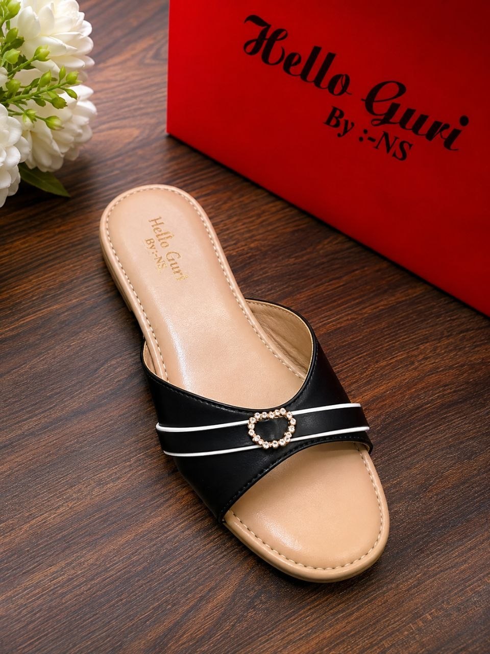 ✨ Midnight Charm | Premium Black Sandals