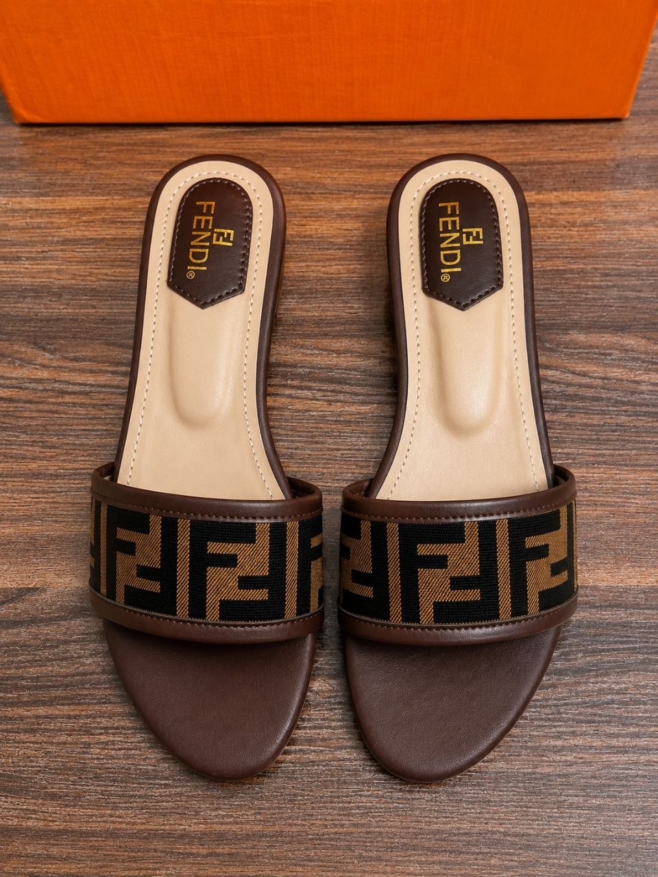 🤎 Luxe Signature | Premium Brown Slides