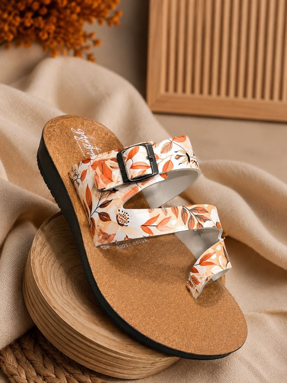 Autumn Bloom | Elegant Floral Comfort SandalS✨