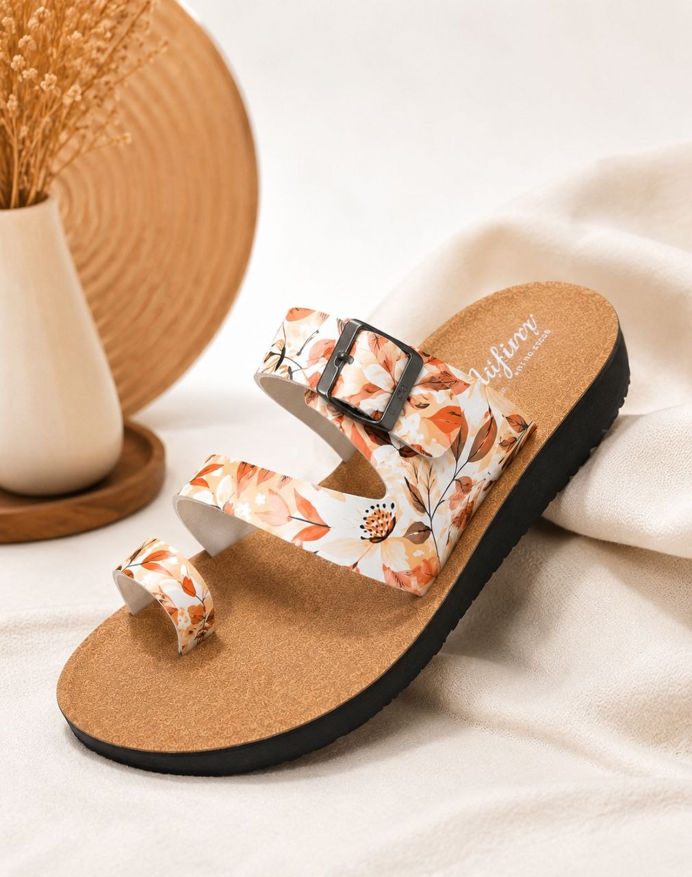 Autumn Bloom | Elegant Floral Comfort SandalS✨